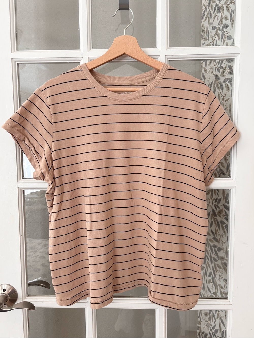 UNIVERSAL THREAD Tan Striped T-Shirt Sz XL
